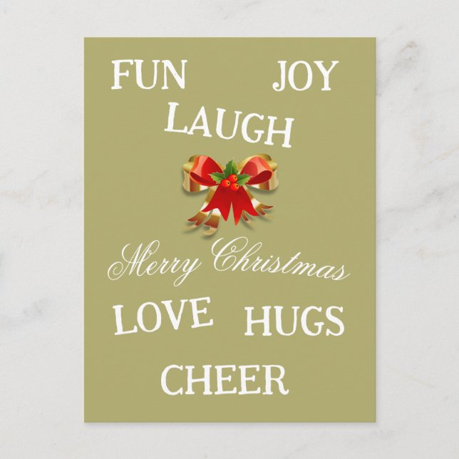 Freude an Weihnachten Postkarte (Vorderseite)