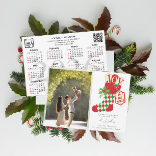 Freude auf die Welt Weihnachtsfoto 2026 Kalender Feiertagskarte