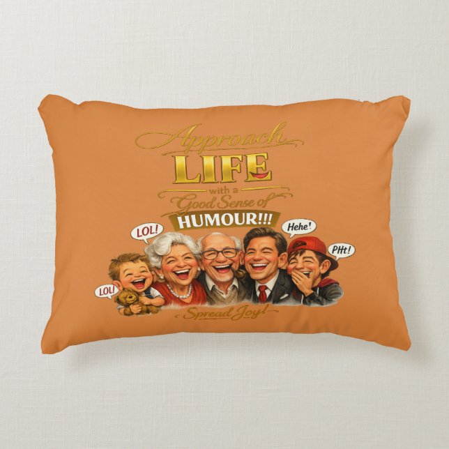 Freude ausstrahlen dekokissen (Vorderseite)