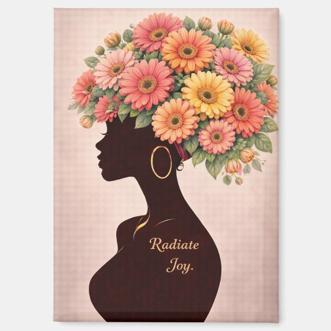 Freude ausstrahlen Inspirierender Magnet  (Vorderseite)