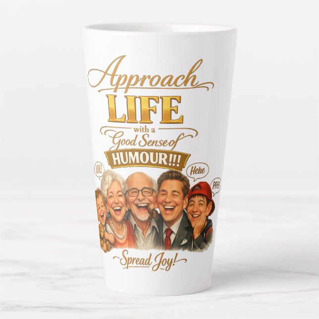 Freude ausstrahlen milchtasse (Vorderseite)