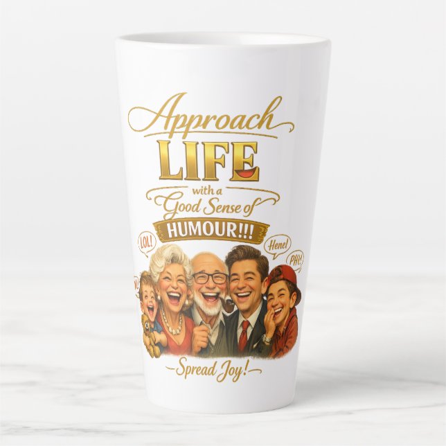 Freude ausstrahlen milchtasse (Vorderseite)