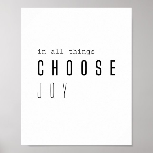 Freude aussuchen. In allem. Poster & Prints (Vorne)