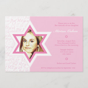 Freude - Bat Mitzvah Einladung