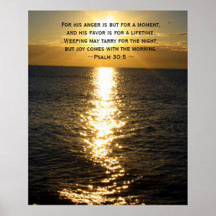 Freude Bibelvers Christlicher Sonnenaufgang Zitat Poster