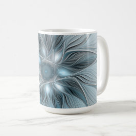 Freude Blume Abstrakt Blue Gray Fraktal Kaffeetasse