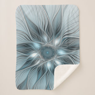 Freude Blume Abstrakt Blue Gray Fraktal Sherpadecke
