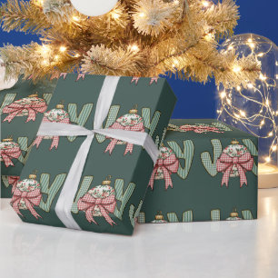 Freude Bogen und Ornament Vornehme Weihnachten Fer Geschenkpapier
