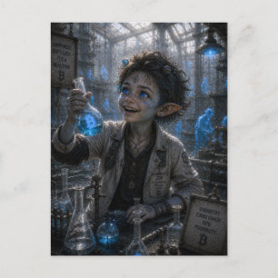 Freude / Chemiker / Montagewerk Postkarte