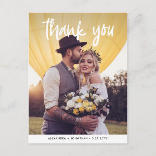 Freude   Danke für das Hochzeitsfoto Postkarte