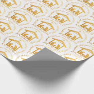 Freude dem goldenen Weihnachtsfest Geschenkpapier