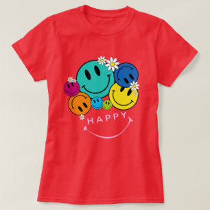 😊 Freude der Lächeln – Positive Vibes Damen Basic T-Shirt