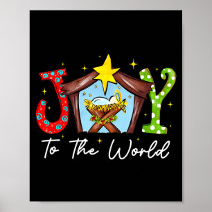 Freude der Welt Baby Jesus Weihnachten Nativität S Poster