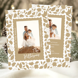 Freude-der-Welt-Christliche-Familien-Weihnachtsfot Feiertagskarte