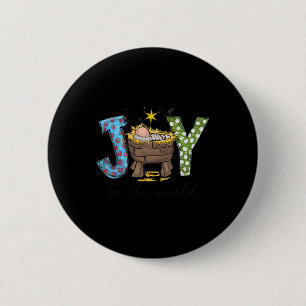 Freude der Welt durch Jesus Christus Weihnachts-Kr Button