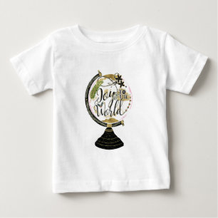 Freude der Welt Globale Feiertags-Rosa- und Rote P Baby T-shirt