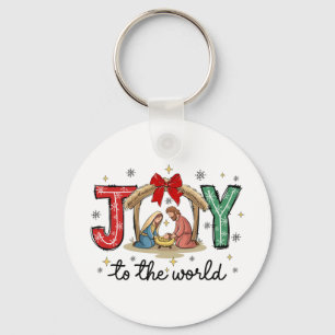 Freude der Welt Jesus Christliche Weihnachtsszene Schlüsselanhänger