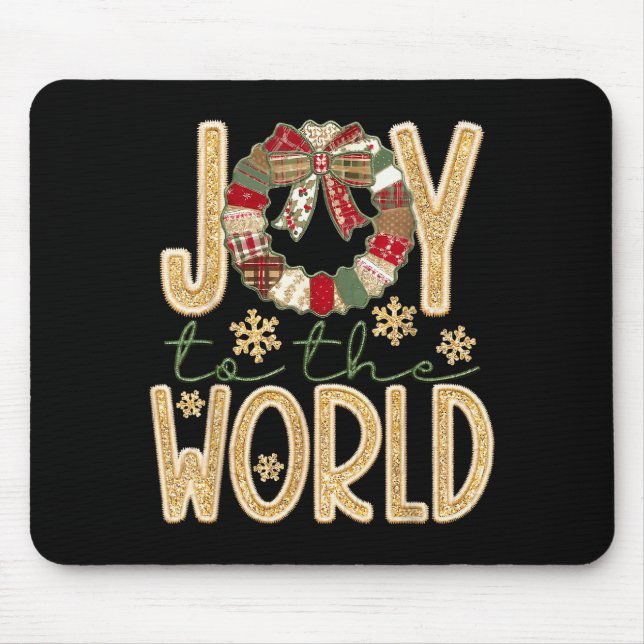 Freude Der Welt Jesus Christlicher Schneeblatt Wei Mousepad (Vorne)