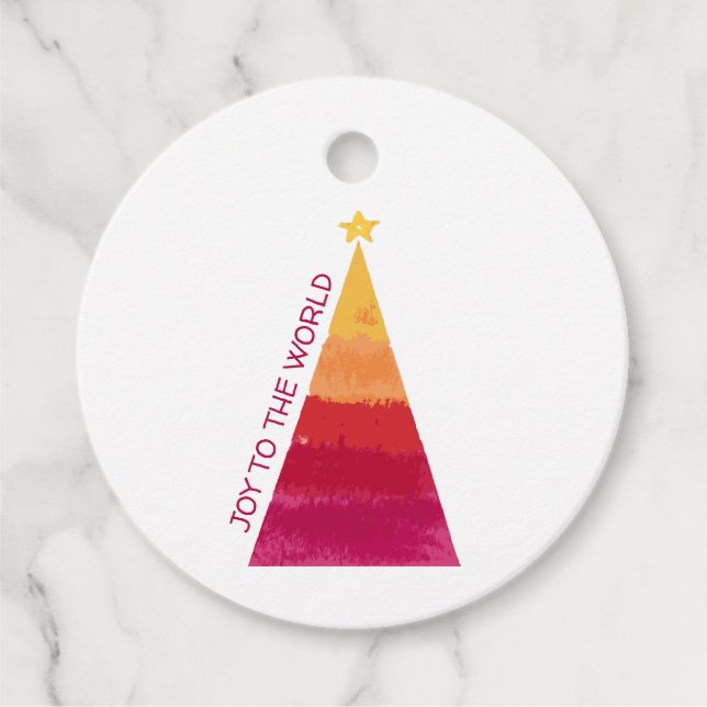 Freude der Welt Kreis Tag Geschenkanhänger (Vorderseite)