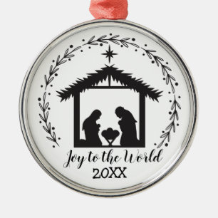 Freude der Welt Schwarz-Weiß-Metall-Ornament Ornament Aus Metall