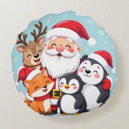 Freude der Welt Weihnachts-Rundkissen Rundes Kissen