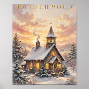 Freude der Welt Weihnachts-Schrift Kunst Poster