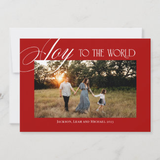 Freude der Welt Weihnachtsdesign Rot Feiertagskarte