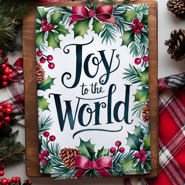 Freude der Welt Weihnachtskranz Geschirrtuch (Von Creator hochgeladen)