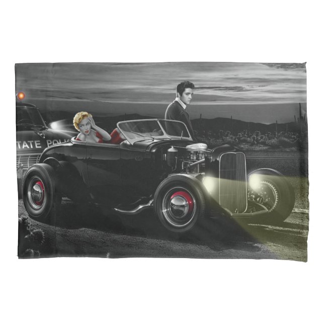 Freude-Fahrt B&W 2 Kissenbezug (Vorderseite-Links)