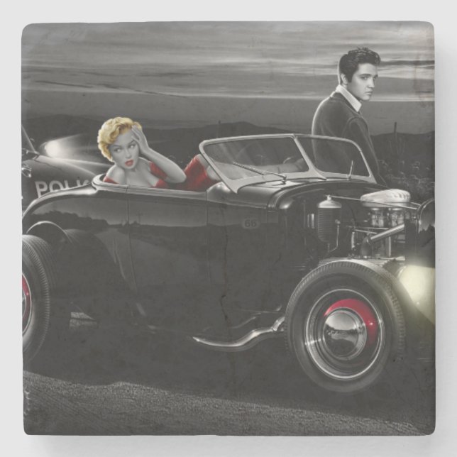 Freude-Fahrt B&W Steinuntersetzer (Vorderseite)