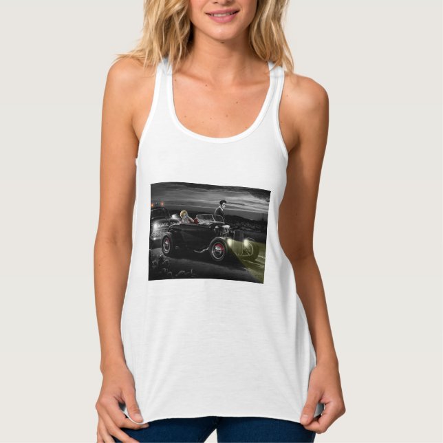 Freude-Fahrt B&W Tank Top (Vorderseite)