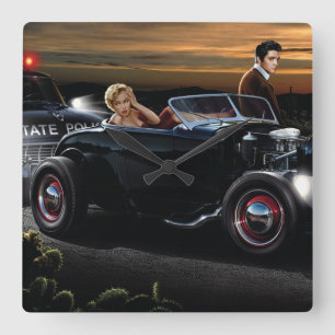 Freude-Fahrt Quadratische Wanduhr