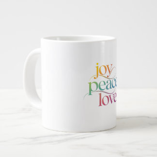 Freude Frieden Liebe Jumbo-Tasse