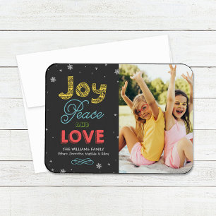 Freude Frieden und Liebe Helle Farben Urlaubsfoto Magnet