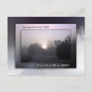 Freude, Frieden und Power Feiertagspostkarte