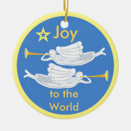 Freude für die Welt Engel und Jesus Keramik Ornament