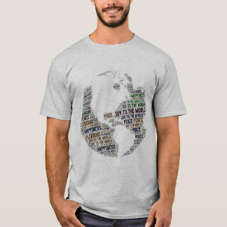 Freude für die Welt: Frieden und Glück - Wort Kuns T-Shirt