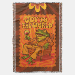 Freude für die Welt Psychedelischer Frosch mit Wei Decke