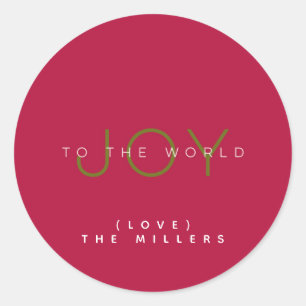 Freude für die Welt Runder Aufkleber