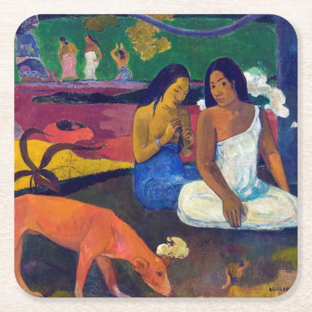 Freude, Gauguin Rechteckiger Pappuntersetzer (Vorderseite)