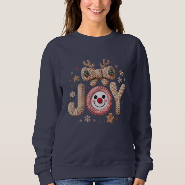 Freude Gestrickter Urlaub Sweatshirt (Vorderseite)