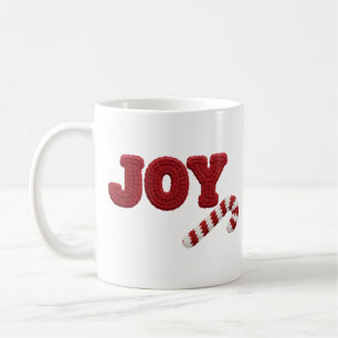 Freude-Häkel-Weihnachts-Candy-Cane-Tasse Kaffeetasse