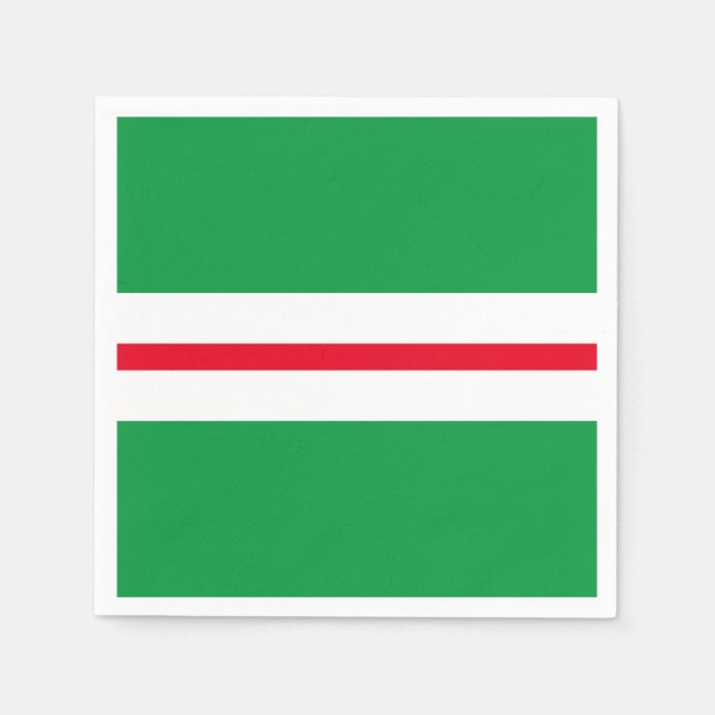 Freude hellrote, weiße Streifen auf Kelly Green Serviette (Vorderseite)
