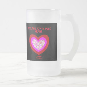 Freude Herz Große Mattierte Glass Tasse