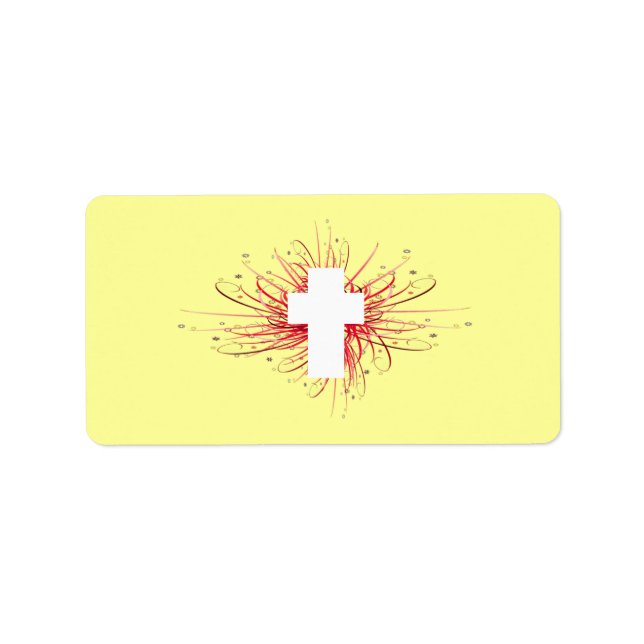 Freude! im Kreuz Adressaufkleber (Vorne)