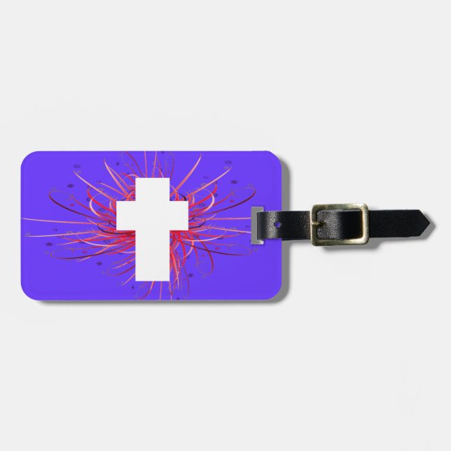 FREUDE! im Kreuz Gepäckanhänger (Vorderseite horizontal)