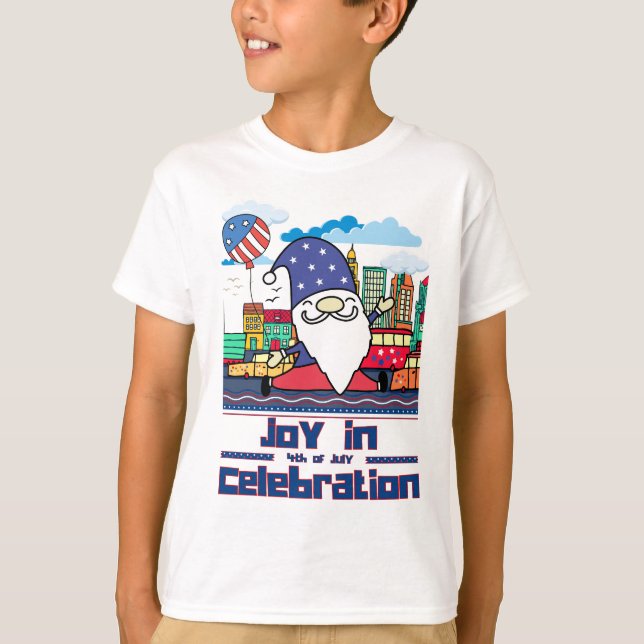 Freude in der 4. Juli-Feier T-Shirt (Vorderseite)