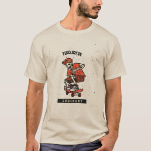 Freude in gewöhnlicher Typografie finden T-Shirt