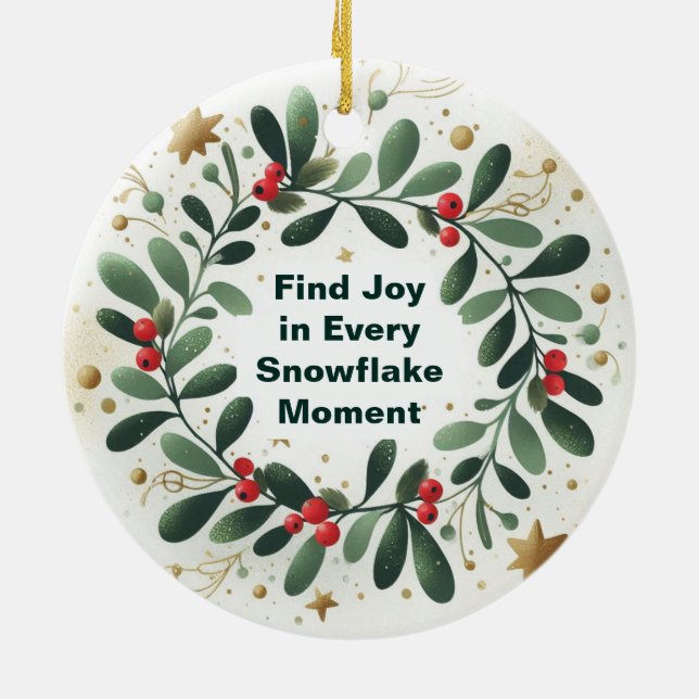 Freude in jedem Snowflake Weihnachtsschmuck finden (Hinten)