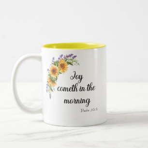 Freude kommt am Morgen Becher Zweifarbige Tasse